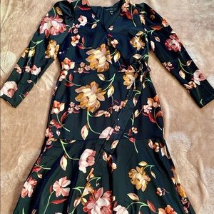 Laggy London long sleeve faux wrap dress